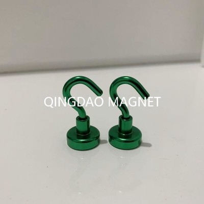 Sintered NdFeB Hook Magnet, N35,16KGS, Permenent Hook Magnets in Green Color