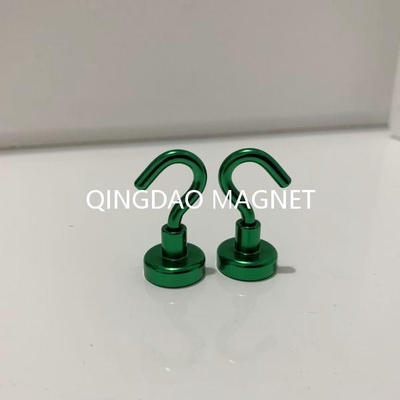 Sintered NdFeB Hook Magnet, N35,16KGS, Permenent Hook Magnets in Green Color
